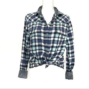 Jachs Girlfriend Flannel shirt Roll-up Sleeves